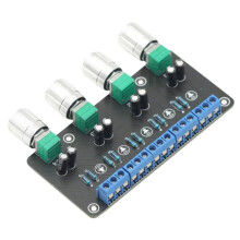 Passive Audio Signal Distributor, 1 in and 4 Out, Volume Knob Can Independently Control Multiple Signals, Module Board