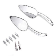 1 Pair Skull Rearview Mirrors Motorcycle Aluminum Side Rear View Mirror for Sportster Dyna Heritage Softail