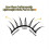 False Eyelashes Set, Hard Stem, Wet Black Fiber, Natural Volume 1