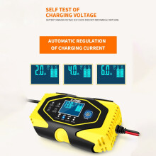 E-Fast Automatic Car Battery Charger 12V/24V Power Pulse Repair with LCD Digital Display Wet Dry Lead Acid Chargers UK Plug