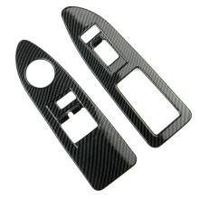 Window Lift Panel Cover Trim ABS Interior Accessories for Challenger 2009-2014 (Carbon Fiber)