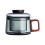 (Smoky Gray) Elegant Glass Tea Cup with Filter, Easy Clean 5