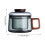 (Smoky Gray) Elegant Glass Tea Cup with Filter, Easy Clean 3