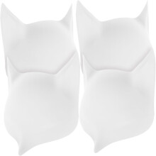 4 máscaras de zorro en blanco para Halloween, máscaras de mascarada para pintar y hacer tú mismo.