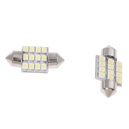 10 Order Bulbs torpedo Lights 12 LED SMD White 31MM 2