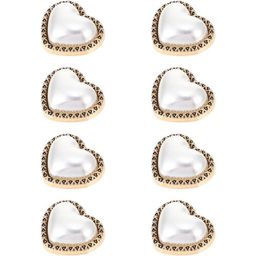 8 κουμπιά ραψίματος Love Pearl για ρούχα, DIY κάλυμμα μόδας