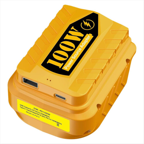 PD100W USB-Ladeadapter für Dewalt 20V 60V Akkus