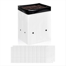50er-Packung 5-Gallonen-Pflanzsäcke, schwarz-weiße Panda-Folienbehälter