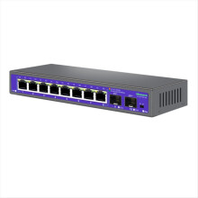 Conmutador Ethernet Hisource 2.5G 10G 8 Eléctrico 2 Óptico