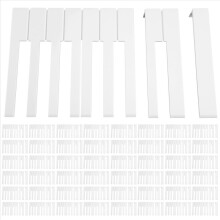 Piano accessory set: White keys, leather covering on the keys