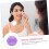 5 aplicadores de polvo morado para maquillaje de mujer. 5