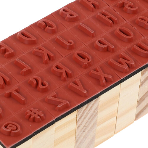 40 τεμάχια ξύλινη σφραγίδα με γράμματα αλφαβήτου, είδη για scrapbooking χειροτεχνίας DIY 2