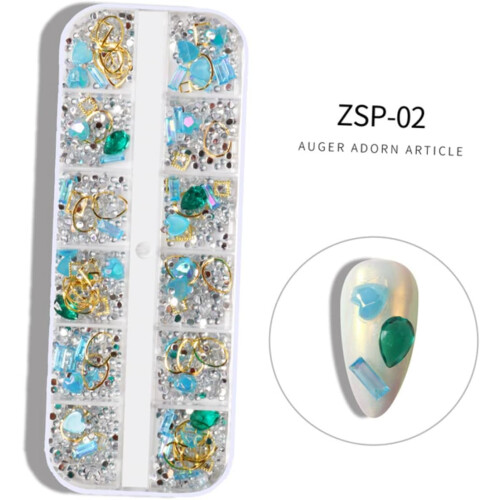 5 τεμάχια Rivet Pearl Rhinestone Nail Art Είδη Diy Μανικιούρ Διακόσμηση για Γυναίκες Κυρίες 2
