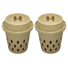 2-Pack Inground Worm Composter, Outdoor Worm Farm, Worm Compost Bin for Garden Beds & Home Use, Vermicomposting Bin