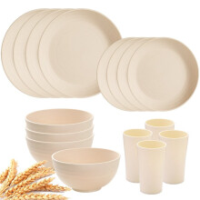 Unbreakable Dinnerware Set for 6, Dishwasher & Microwave Safe, Ideal for Outdoor and RV Dining