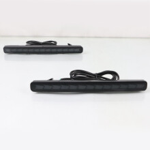 For Vezel HR-V 2022 Led Rear Bumper Fog Light Streamer Bladesshape-Black 1 Pair