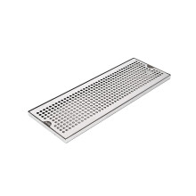 Tropfschale aus Edelstahl für Bars, rechteckige Wasserauffangschale, Ölauffangschale, 50 x 17,5 x 1,5