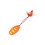 Composite sequins, rotating sequins, metal, hand-cranked copper column, three hooks, lure, yellow dot 1