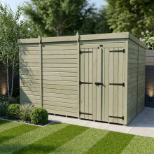 16 x 7 Pent Shed Tanalised (Double Door, No Windows)
