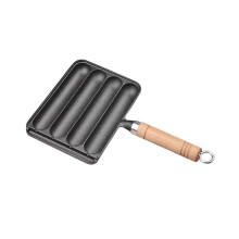 Sartén de hierro fundido para salchichas, olla para cocinar salchichas a la parrilla, olla para salchichas
