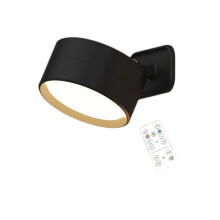 Wiederaufladbare magnetische LED-Wandleuchte, 360 drehbar, Touch-Fernbedienung, Schrankstrahler für