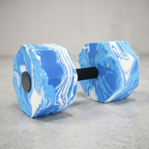(blue and white) Swim Dumbbell with Non-Slip Handle