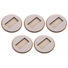 5St Caster Pads Beige Voor Meubelwielen En Vloerbescherming