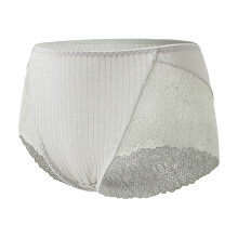 1Dames Katoenen Slip Met Kant, Comfort En Ademend Materiaal