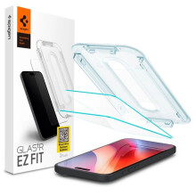 Spigen iPhone 17/17 Pro/16 Pro Glas.tR EZ Fit edzett üveg képernyővédő fólia, 2 db-os csomag