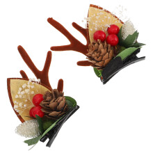 2St Kerst Hoofdband Kids Haarspeld Rendier Antler Clip