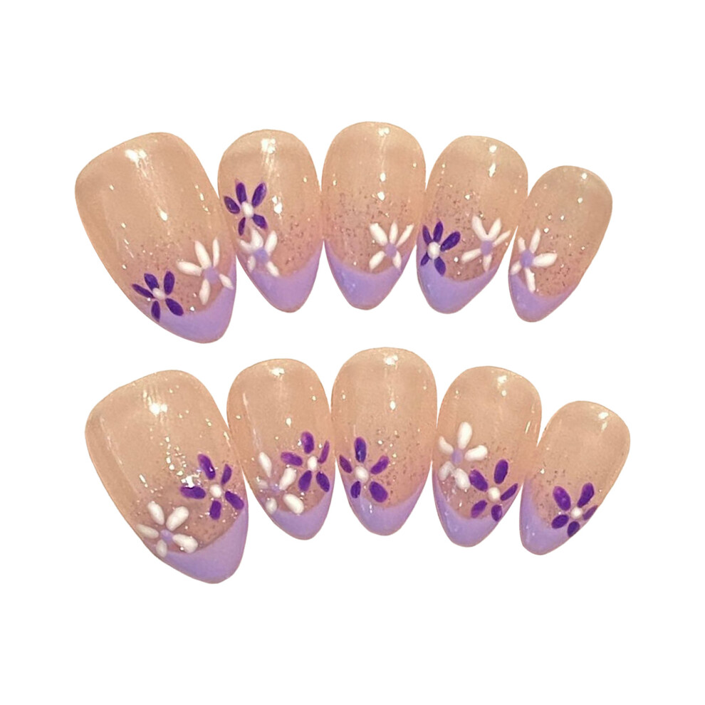 Phui-Pet-Supplies (Xs) French Nude Fake Nails With Mauve Tip, Chip-Proof