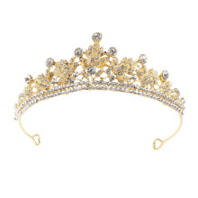 1Creatieve Gouden Tiara Met Strassteen Accent