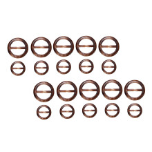 40St Chocoladekleurige Ronde Sjaalringen, Clips Voor Sjaals En Shirts