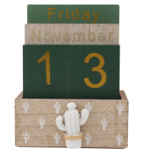 1Set Bureaumaandkalender Groen Voor Kantoor Decoratie