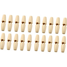 20 db bézs színű, fa varrógomb kabáthoz és hátizsákhoz