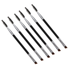 6St Make-Up Borstels Set Voor En Oogbrouwen, Zwart
