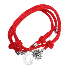 2St Gevlochten Touw Armband Ster Rood Vriendinnen
