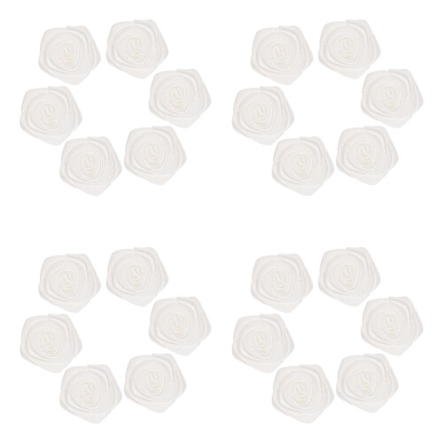 100St Polyester Rozen Applicaties Voor Handgemaakte Kledingaccessoires