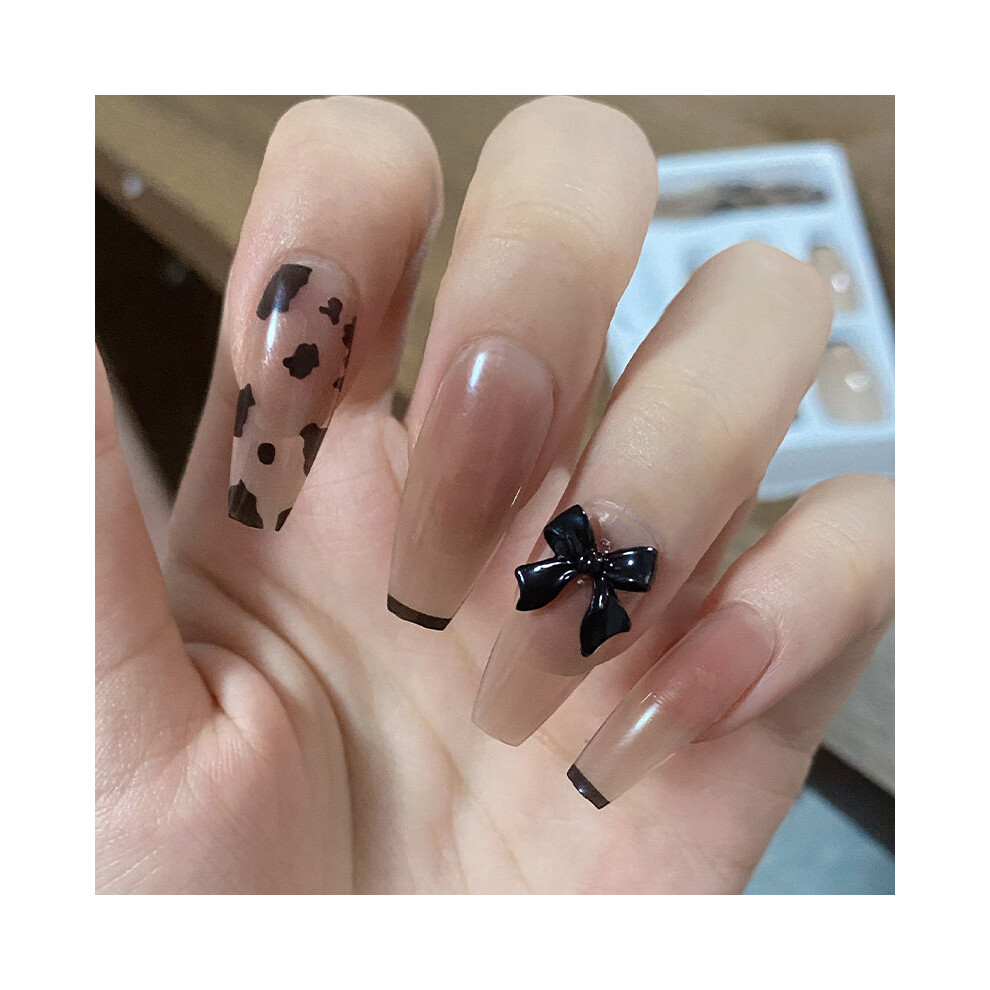 Creation-3C 3D Bowknot Press-On Nails Kit With Glue For Women