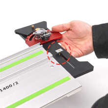 Track Saw Angle Fence Guide 0-180 Degrees Adjustable, Aluminum Alloy Angle Stop for Track Saw Rails