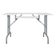 Folding Multipurpose Sewing Table Silver/White  121 x 71 x 72 cm - Sew Ready 13373