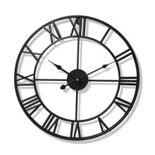 Roman Numeral Clock Wall Clock Retro Clock Decorative Wall Clock Round Iron Precision Silent Living Room Decoration