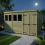 16 x 7 Pent Shed Tanalised (Double Door, With Windows) 3