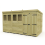 16 x 7 Pent Shed Tanalised (Double Door, With Windows) 2