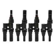 Solar Photovoltaic Connector T-Type Three-Way Parallel Series Connector Solar Panel Module Waterproof Plug