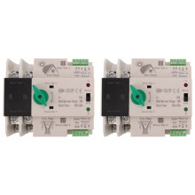 2X Photovoltaic Solar Power ATS Automatic Transfer  Din Rail 2P 63A AC220V ATS PV System Power to City Power