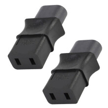 2PCS 2-Pin Iec 320 C8 Male to Iec 320 C9 Female Ac Adapter 6A/250V Industrial Power Converter