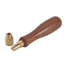 Wood File Handle Wooden Handles with Brass Collet Chuck for Small Files Accessories DIY