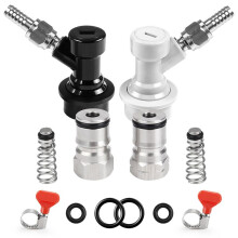 Lock Keg Post Quick Disconnect Set, Corny Keg Connectors, Homebrew Stainless Corny Keg Post 19/32-18 Female Thread
