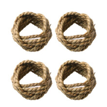 Hand-Woven Natural Rattan Napkin Ring Napkin Ring Straw Ring Western Napkin Buckle Dining Ring